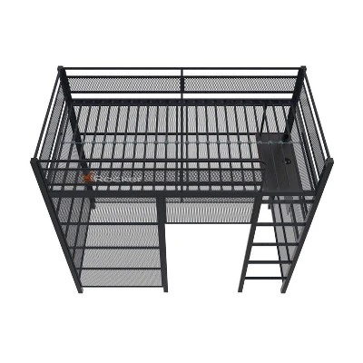 Twin Battle Den Gaming Bunk Bed With TV Mount Black - X Rocker - Image 10