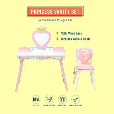 Princess Vanity Table And Chair Set - WildKin - Image 2
