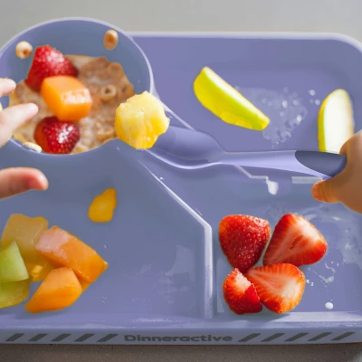 2pc Plastic Unicorns Utensil Set - Dinneractive - Image 2