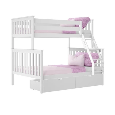 Max & Lily Twin Over Full Bunk Bed With Under Bed Storage Drawers - Image 7