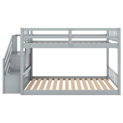 Twin Over Twin Bunk Bed With Storage Ladder - ModernLuxe - Image 4