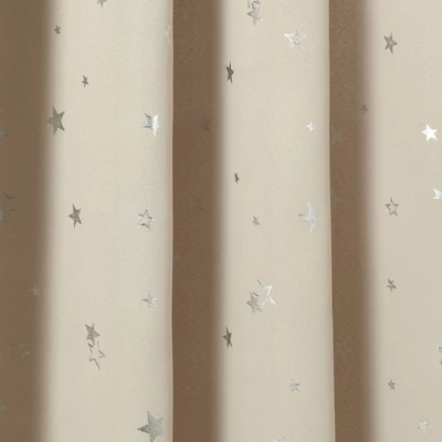 Set Of 2 Star Blackout Window Curtain Panels - Lush Décor - Image 2