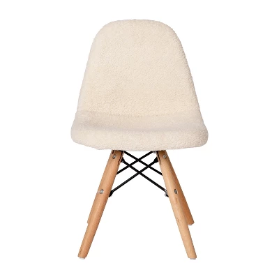 Merrick Lane Set Of 2 Children's Lyon Faux Shearling Accent Chairs, Modern Accent Chair For Bedroom, Entryway, And Living Room - Image 7