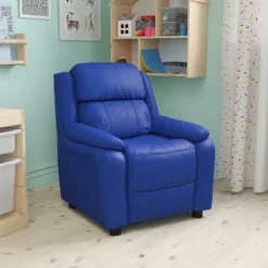 Flash Furniture Deluxe Padded Contemporary Kids Recliner With Storage Arms