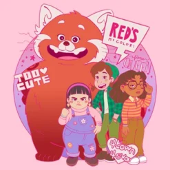 Girl's Turning Red Too Cute Group Pose T-Shirt