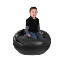 Medium Vinyl Bean Bag Chair Black - Gold Medal