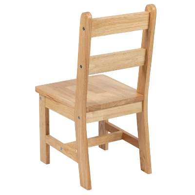 Emma And Oliver Kids 3 Piece Solid Hardwood Table And Chair Set For Playroom, Kitchen - Image 2