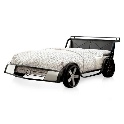 Wapiti Racer Car Youth Bed Silver/Gun Metal - MiBasics - Image 4