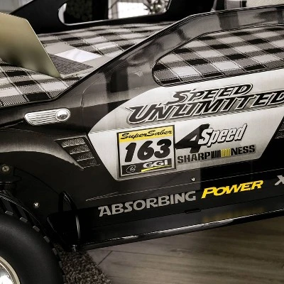 Twin Hemmer Speed Offroad Bed With Led Light Black - HOMES: Inside + Out - Image 5