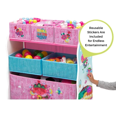 Disney Trolls World Tour Design And Store 6 Bin Toy Organizer - Delta Children - Image 2