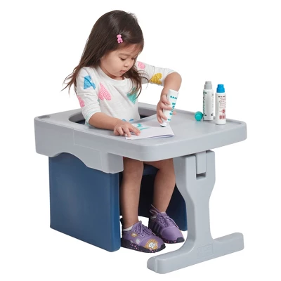 ECR4Kids Tri-Me Cube Chair Desk, Kids Furniture, Light Grey - Image 2