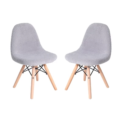 Merrick Lane Set Of 2 Children's Lyon Faux Shearling Accent Chairs, Modern Accent Chair For Bedroom, Entryway, And Living Room - Image 10