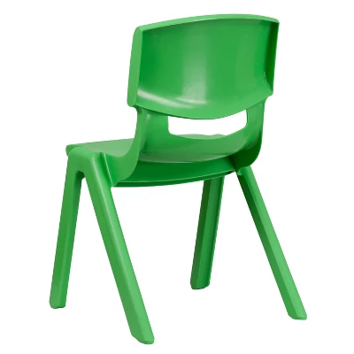 Emma And Oliver 2 Pack Plastic Stackable School Chair With 15.5"H Seat - Image 6