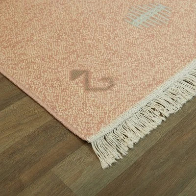 Chana Tribal Flatweave Kids' Rug Pink - Balta Rugs - Image 3