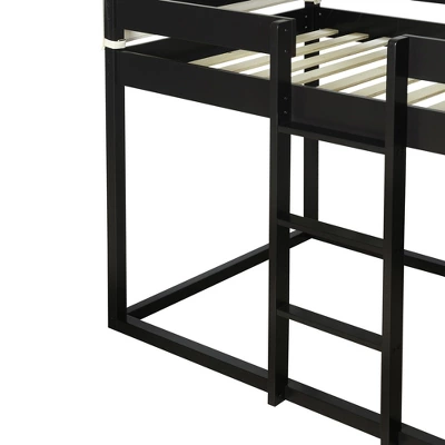 Wood Twin Over Twin Bunk Bed With Tent-ModernLuxe - Image 8