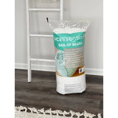 50 Liter Polystyrene Bean Refill For Crafts And Filler For Bean Bag Chairs White - ACEssentials