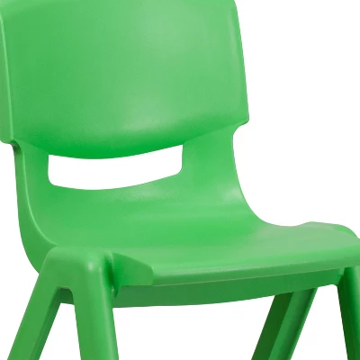 Emma And Oliver 2 Pack Plastic Stackable School Chair With 15.5"H Seat - Image 4