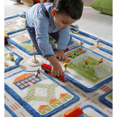 39"x59" Traffic Blue 3D Play Rug - IVI - Image 9