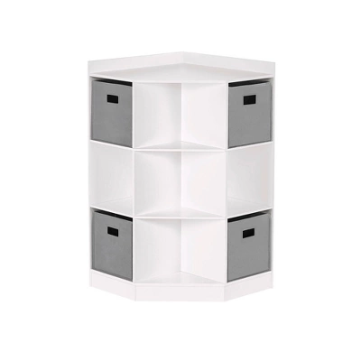 5pc Kids' Corner Cabinet Set With 4 Bins Set - RiverRidge Home - Image 4
