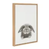 24" X 18" Rabbit Framed Canvas Art - Uniek
