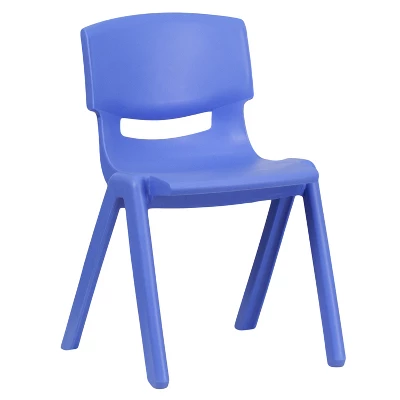 Emma And Oliver 5 Pack Plastic Stackable School Chair With 13.25" Seat Height - Image 10