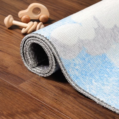 World Traveler Playful Helicopter Kids Playroom Indoor Area Rug By Blue Nile Mills - Image 5