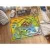 KC CUBS Boy & Girl Kids Animal Safari Car Vehicle Traffic Road Educational Learning & Game Play Nursery Bedroom Classroom Rug Carpet