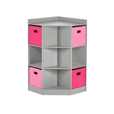 5pc Kids' Corner Cabinet Set With 4 Bins Set - RiverRidge Home - Image 3