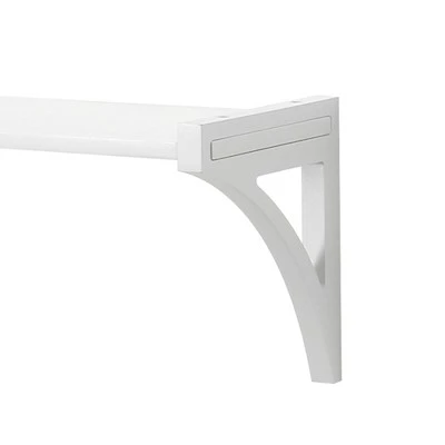 36" Topsy Turvey 2 In 1 Kids' Shelf With Brackets For Underneath Or Facing Upward White - InPlace - Image 3