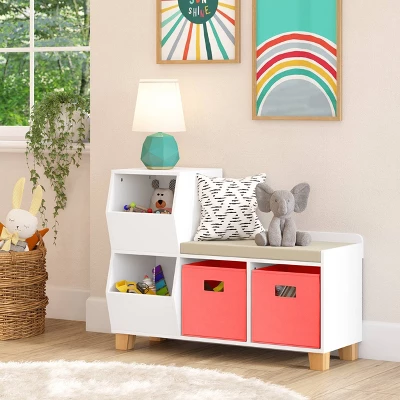 Kids' Catch-All Storage Bench White - RiverRidge Home - Image 6