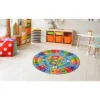 KC Cubs ABC Alphabet, Seasons, Months Days Of Week Educational Learning & Game Round Circle Rug For Kids And Children Bedrooms Playroom
