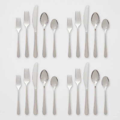 20pc Harrington Flatware Set Silver - Threshold™ - Image 3