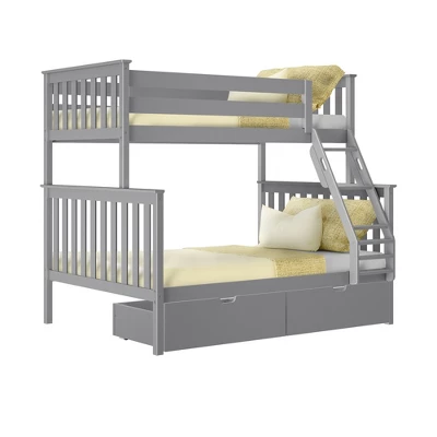 Max & Lily Twin Over Full Bunk Bed With Under Bed Storage Drawers - Image 6