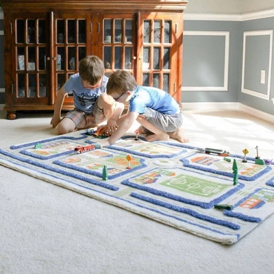 39"x59" Traffic Blue 3D Play Rug - IVI - Image 12