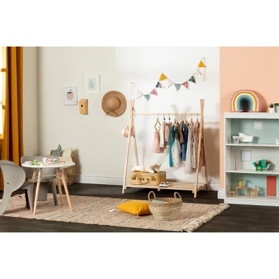 Sweedi Scandinavian Kids' Clothes Rack Natural Wood - South Shore - Image 6