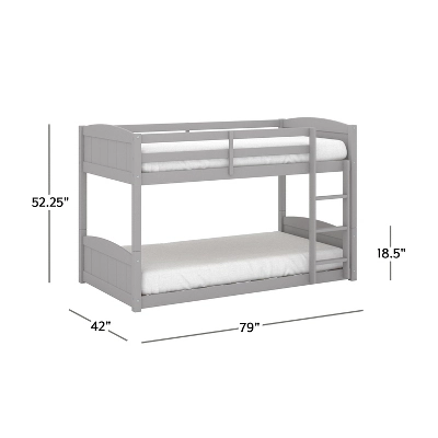 Twin Over Twin Alexis Wood Arch Floor Bunk Bed - Hillsdale Furniture - Image 2