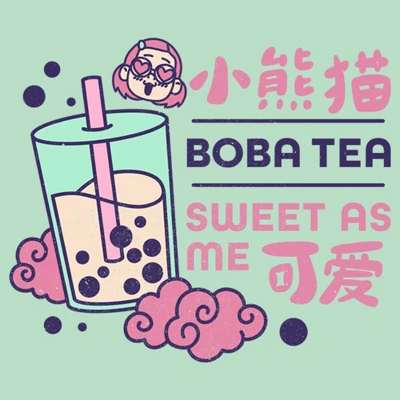 Girl's Turning Red Boba Tea Sweet As Me T-Shirt