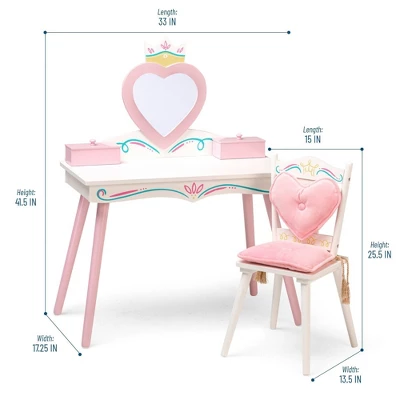 Princess Vanity Table And Chair Set - WildKin - Image 3