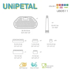 UNiPLAY Indoor/Outdoor Toddler Activity Table Set With 25 Piece Building Blocks