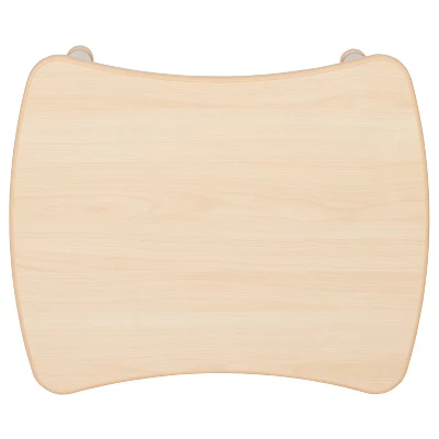 Emma And Oliver 21.875"W X 26.625"L Rectangular Plastic Height Adjustable Activity Table Set With 2 Chairs - Image 5