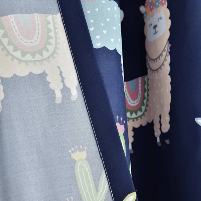 52"x84" Make A Wish Southwest Llama Cactus Window Curtain Panels Set - Lush Décor - Image 4