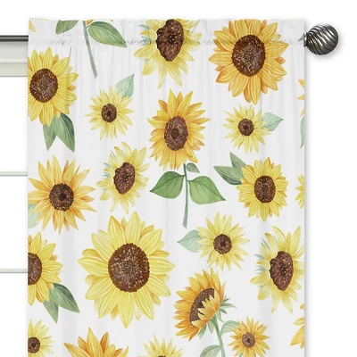 2pc Sweet Jojo Designs Sunflower Window Panel - Image 2