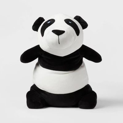 Panda Weighted Plush Kids' Throw Pillow White/Blush - Pillowfort™ - Image 3