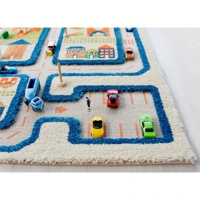 39"x59" Traffic Blue 3D Play Rug - IVI - Image 4